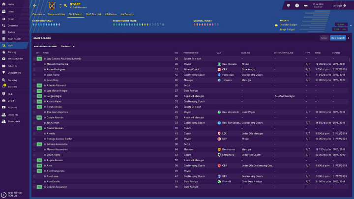 Allowing your assistant to take over the hiring process of a new staff will deprive you of the opportunity to choose the people who really meet your expectations - Football Manager 2019: Club management guide - Football Manager 2019: Club management - Football Manager 2019 Guide and Tips