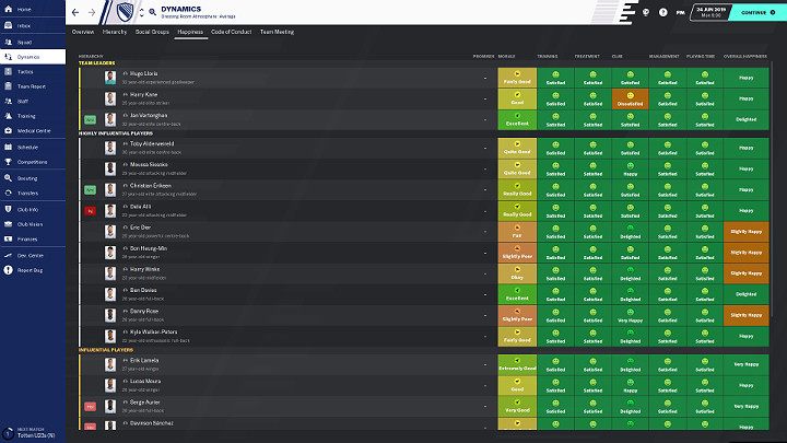 Morale is a factor that runs low after a long break in league games - Preparing for the season and basic training | Football Manager 2020 - First Steps - Football Manager 2020 Guide