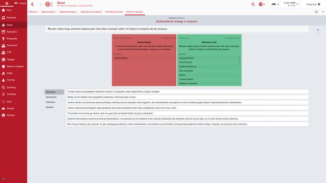 Some of the players may react negatively to your words, which may lower the morale. - How to call a team meeting? - Questions and Answers - Football Manager 2016 - Game Guide and Walkthrough
