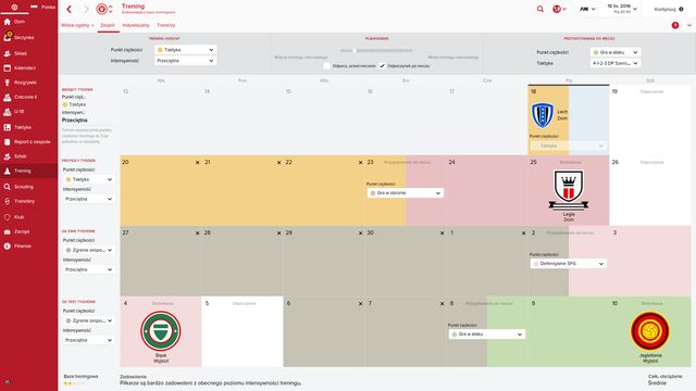 Calendar allows you to look up training routine and focuses of training. - Team training - Training - Football Manager 2016 - Game Guide and Walkthrough