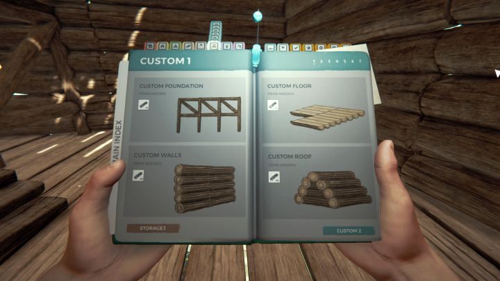 The Custom tab allows players to build customizable constructions. - The Forest: Custom elements - Constructing - The Forest Game Guide