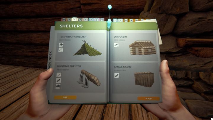 The Shelters tab allows players to create various types of shelters and hideouts. - The Forest: Shelters - Constructing - The Forest Game Guide