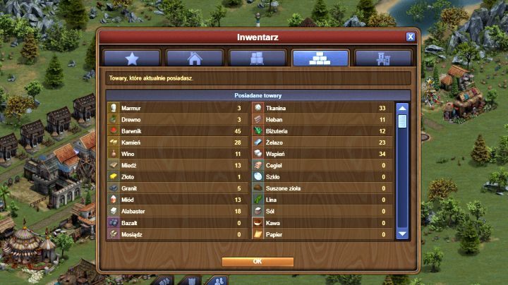 The available goods can be viewed in the Inventory. - Goods in Forge of Empires - Basics - Forge of Empires Game Guide