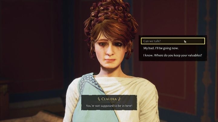 You surely remember a woman crying upstairs in one of the rooms next to the red carpet - The Forgotten City: Quinctius - walkthrough - Part 4 - The Forgotten City Guide