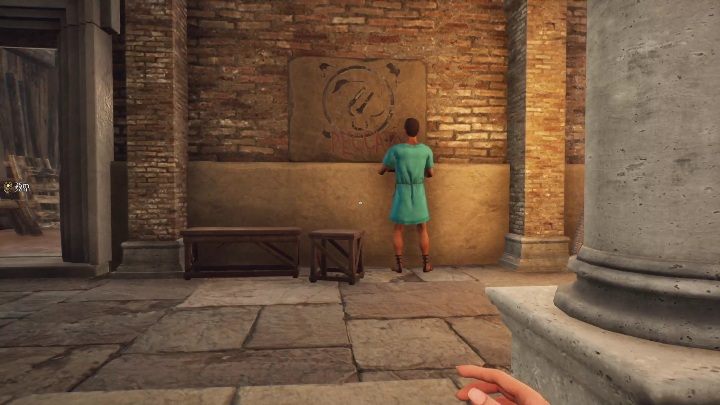 Vergil is either in his shop, or right in front of it - The Forgotten City: Vergils Case - walkthrough - Part 4 - The Forgotten City Guide