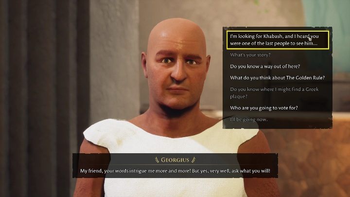Georgius is in his shop - The Forgotten City: Egyptian Plaque - walkthrough - Part 4 - The Forgotten City Guide