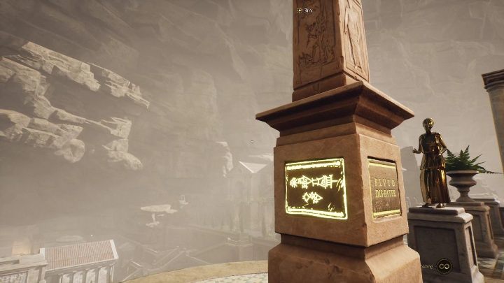 You have to put all the plaques you acquired into the obelisk in front of the temple - The Forgotten City: The Canon Ending - Terminations - The Forgotten City Guide