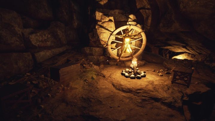 You can get to this statue by entering the cave, which is located just behind the theater - The Forgotten City: How to find the Underworld icons? - FAQ - The Forgotten City Guide