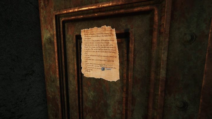 Examine the note - it will give you new clues and open the door to the building - The Forgotten City: Awakening - walkthrough - Prologue - The Forgotten City Guide
