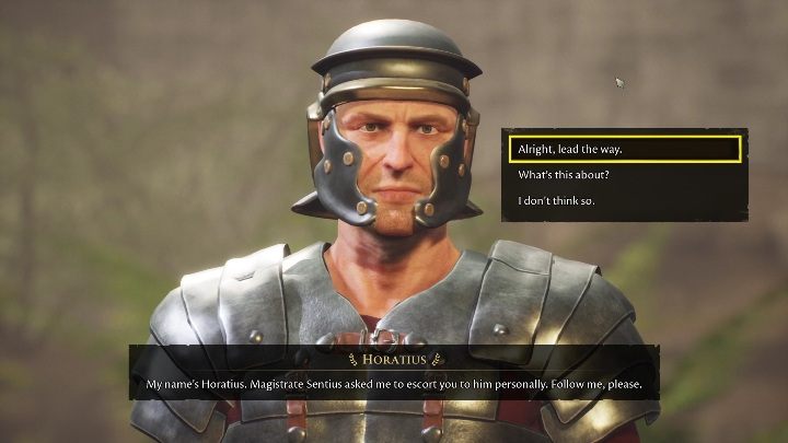 When you get to the patrician square, Horatius will appear - he will not let you go any further - The Forgotten City: Learning the Golden Rule - walkthrough - Part 1 - The Forgotten City Guide