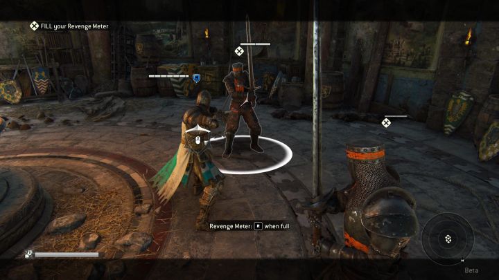 The Revenge bar fills up when you are at a disadvantage - when there is at least two enemies attacking you. - Revenge Mode | Combat - Combat - For Honor Game Guide