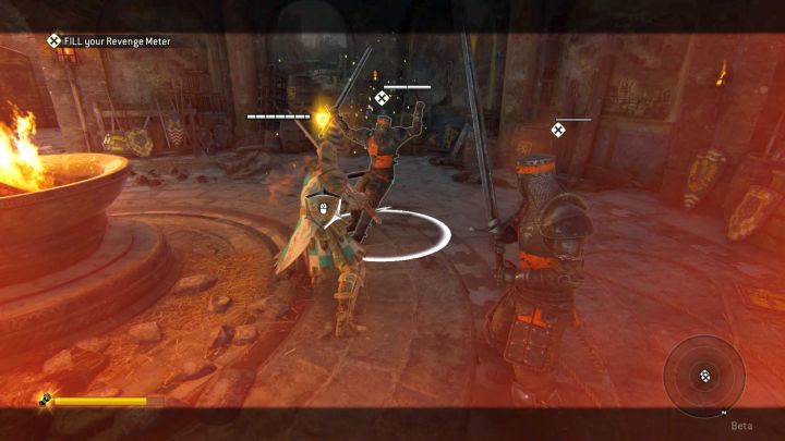 Every enemy that attacks you during the activation of the mode will fall to the ground. - Revenge Mode | Combat - Combat - For Honor Game Guide