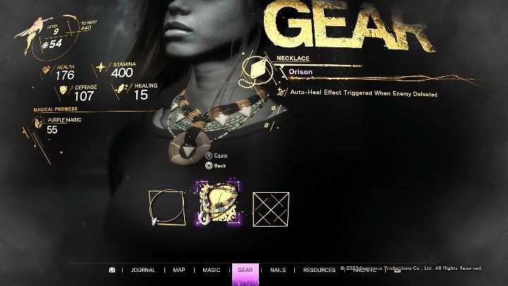 The heroine of Forspoken, Frey, can wear two main pieces of equipment - a cape and a necklace - Forspoken: Character Development - Basics - Forspoken Guide