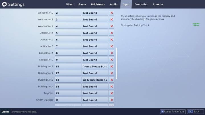 Go to the Settings and find Input options. Building slot 1 is a wall, 3 is for stairs. - Building for advanced players | How to win? - How to play and win? - Fortnite: Battle Royale Game Guide