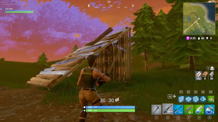 One of the most basic constructions. It can protect you from enemy fire. - Building for advanced players | How to win? - How to play and win? - Fortnite: Battle Royale Game Guide