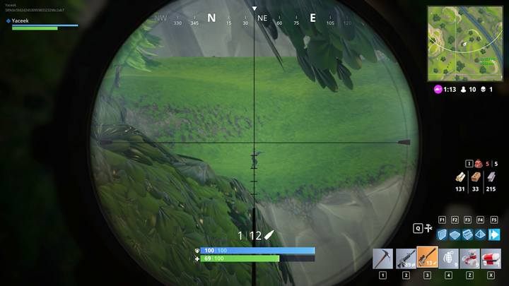 Presentation of the Bullet Drop system in sniper rifles. - Firing System and shooting | How to win? - How to play and win? - Fortnite: Battle Royale Game Guide