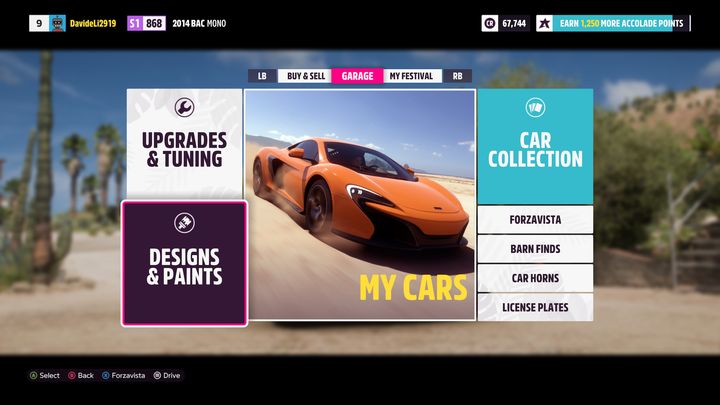 While you are at a property, you will have access to - Forza Horizon 5: All properties - list - Guide - Forza Horizon 5 Guide