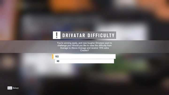 You can receive a special message suggesting raising the difficulty level. - Difficulty Level and Damage - Gameplay basics - Forza Horizon 3 Game Guide