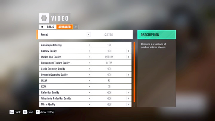 The video settings can be freely customized in the Advanced tab. - Technical aspects and potential problems - Basic info - Forza Horizon 3 Game Guide