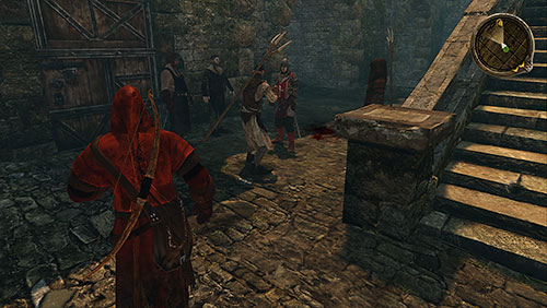 After going on the streets, youll see a group of rebellions fighting with the guard on the right - For All the Days Gone By [MQ] - Chapter 2 - Alester Sarwyck - Game of Thrones - Game Guide and Walkthrough