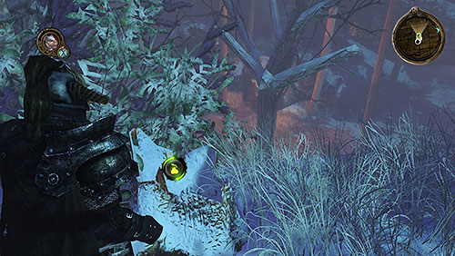 Using the dogs nose find the hollow trunk on the hill nearby the camp in the point [3 - Treasure Hunt [SQ] - Chapter 3 - Mors Westford - Game of Thrones - Game Guide and Walkthrough