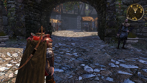 Before you go under the arc leading to the market save the game - The Lions Will [MQ] - p. 1 - Chapter 4 - Alester Sarwyck - Game of Thrones - Game Guide and Walkthrough