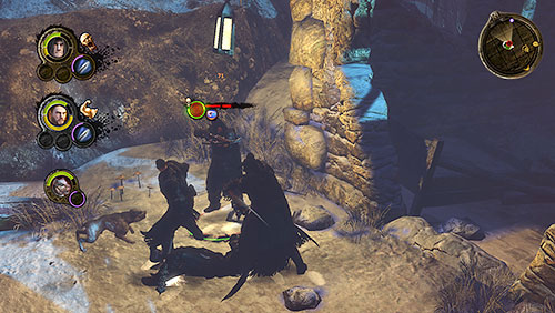 Under the ruined house youll see one of your black brothers torturing by traitors - Stray Dog [MQ] - p. 1 - Chapter 7 - Mors Westford - Game of Thrones - Game Guide and Walkthrough