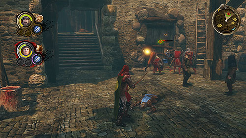 Go to the market square where, under the Cristons house, Roxtons men are waiting - Rings and Chains [SQ] - Chapter 8 - Alester Sarwyck - Game of Thrones - Game Guide and Walkthrough