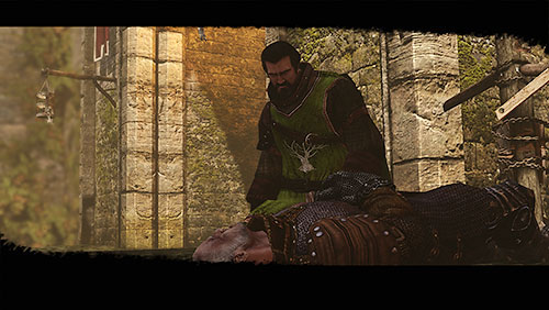 At the end of chapter go to the courtyard, find Mors body - Fight Fire with Fire [MQ] - p. 2 - Chapter 12 - Mors and Alester - Game of Thrones - Game Guide and Walkthrough