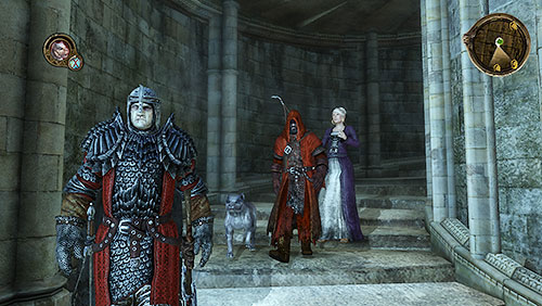 Go downstairs, you find a lever which opens the entrance to dining room - Bound [MQ] - Chapter 13 - Mors and Alester - Game of Thrones - Game Guide and Walkthrough