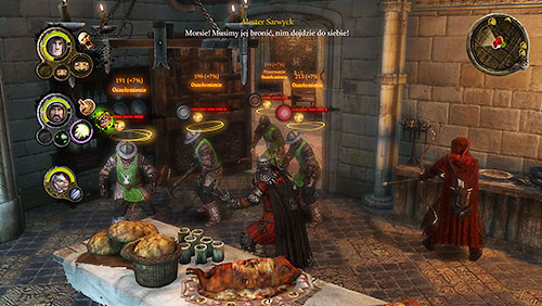 On the way through the dining room kill group of enemies, Jeyna starts suffering from the labour - Bound [MQ] - Chapter 13 - Mors and Alester - Game of Thrones - Game Guide and Walkthrough