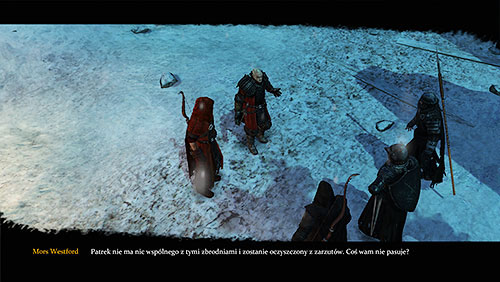 Before you leave the Castle Black few guards, dissatisfied that Patrek wont be punished, accost you - Rituals and Litanies [SQ] - Chapter 13 - Mors and Alester - Game of Thrones - Game Guide and Walkthrough