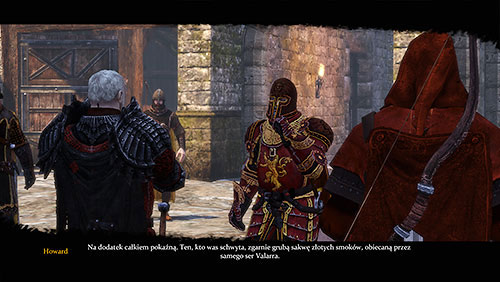 At the good beginning youll be accosted by the Gold Cloak patrol, whose leader is a Red Cloak, an elite kings watch unit - Light and Shadow [MQ] - p. 1 - Chapter 14 - Mors and Alester - Game of Thrones - Game Guide and Walkthrough