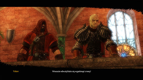 From terrace over the throne room youll see entering it Valarr - Light and Shadow [MQ] - p. 2 - Chapter 14 - Mors and Alester - Game of Thrones - Game Guide and Walkthrough