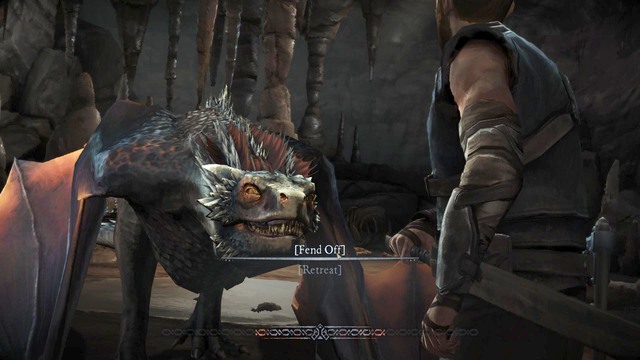 After entering the lair of the dragon, start doing the button sequences appearing on the screen - Chapter 1 | Episode 3: The Sword in the Darkness - Episode 3: The Sword in the Darkness - Game of Thrones: A Telltale Games Series Game Guide