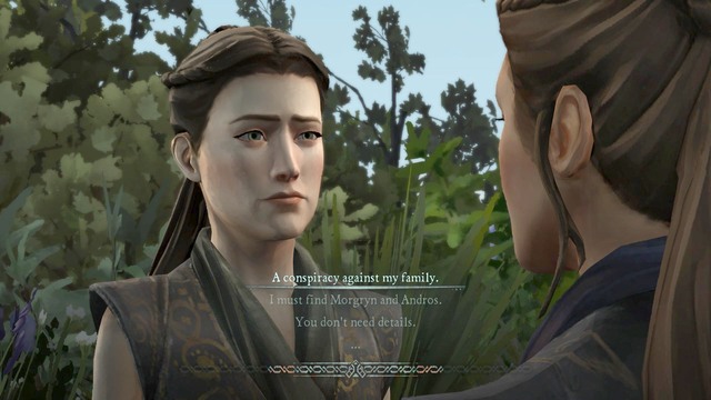 After the conversation with Beskha, you cut back to Mira Forrester and travel to Kings Landing for the new kings crowning ceremony - Chapter 4 | Episode 4: Sons of Winter - Episode 4: Sons of Winter - Game of Thrones: A Telltale Games Series Game Guide