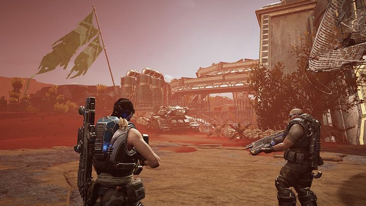 Activate the map and continue in the direction of the water tower - Act 3 Chapter 3 - Some Assembly Required | Gears 5 Walkthrough - Act III - Gears 5 Guide