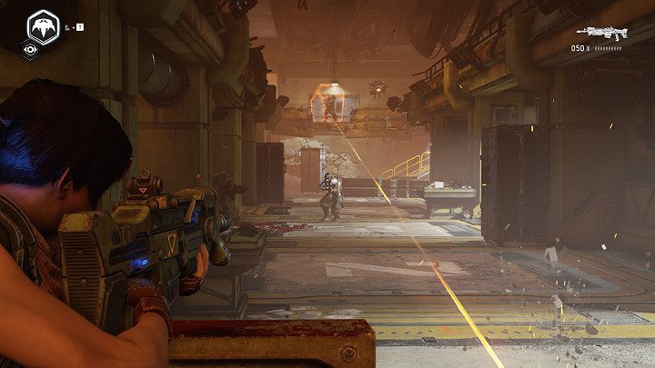 Continue forward - soon, youll encounter a large group of opponents - Act 3 Chapter 3 - Some Assembly Required | Gears 5 Walkthrough - Act III - Gears 5 Guide