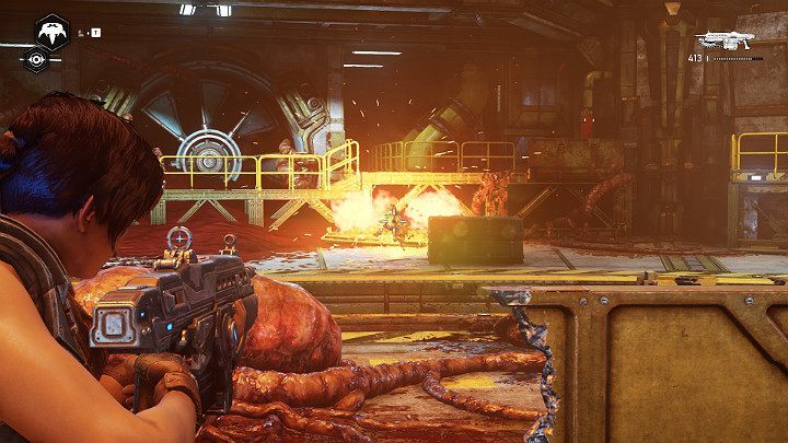 Approach the console and pull the lever - Act 3 Chapter 3 - Some Assembly Required | Gears 5 Walkthrough - Act III - Gears 5 Guide