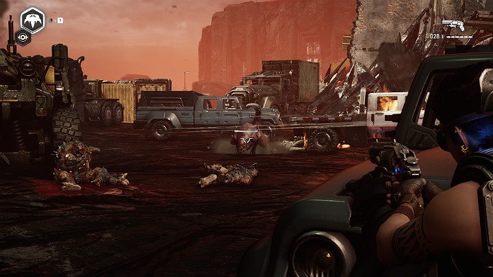 Go to the place where the massacre took place and get ready to defeat the enemies - Act 3 Chapter 3 - Some Assembly Required | Gears 5 Walkthrough - Act III - Gears 5 Guide