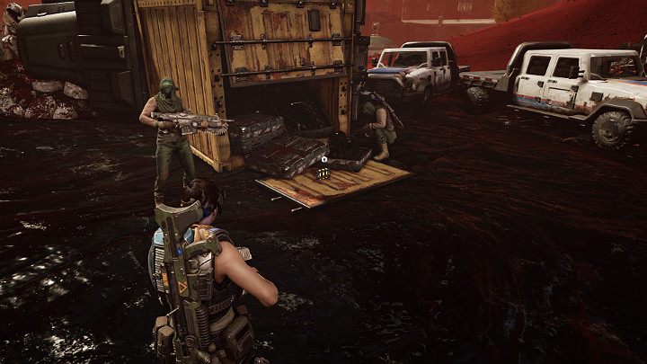 Get the component lying near one of the broken containers - Act 3 Chapter 3 - Some Assembly Required | Gears 5 Walkthrough - Act III - Gears 5 Guide