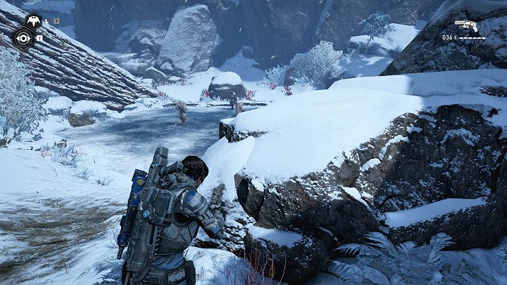 During climbing, you will encounter a few enemies - Act 2 Chapter 4 - The Source of It All | Gears 5 Walkthrough - Act II - Gears 5 Guide
