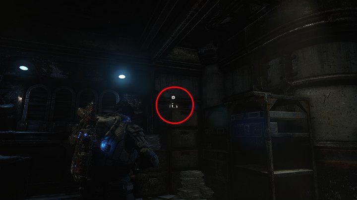 Look up at the supply shelves - Act 2 Chapter 4 - The Source of It All | Gears 5 Walkthrough - Act II - Gears 5 Guide