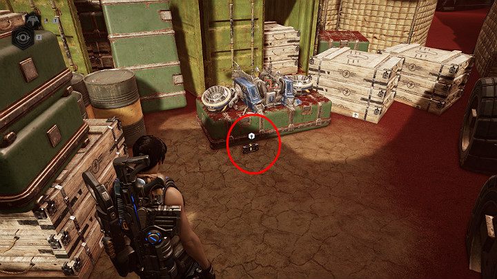Another component is a little to the right, near the boxes and barrels - Act 3 Chapter 1 - Fighting Chance | Gears 5 Walkthrough - Act III - Gears 5 Guide