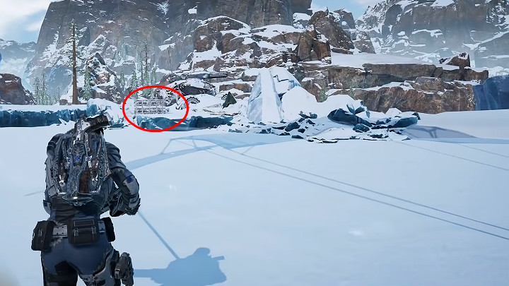 While you are driving to the abandoned mine, go under the ice bridge - Act 2 Chapter 4 - The Source of It All | Gears 5 Collectibles - Act II - Gears 5 Guide