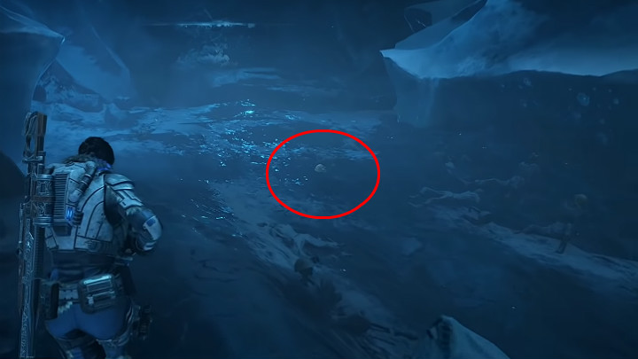 After the beginning of chapter 5, make a 180-degree turn and walk through the narrow corridor - Act 2 Chapter 5 - Dirtier Little Secrets | Gears 5 Collectibles - Act II - Gears 5 Guide