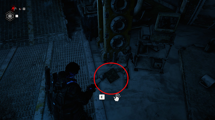 You can get the board immediately after passing through the room with cryogenic turrets - Act 2 Chapter 5 - Dirtier Little Secrets | Gears 5 Collectibles - Act II - Gears 5 Guide