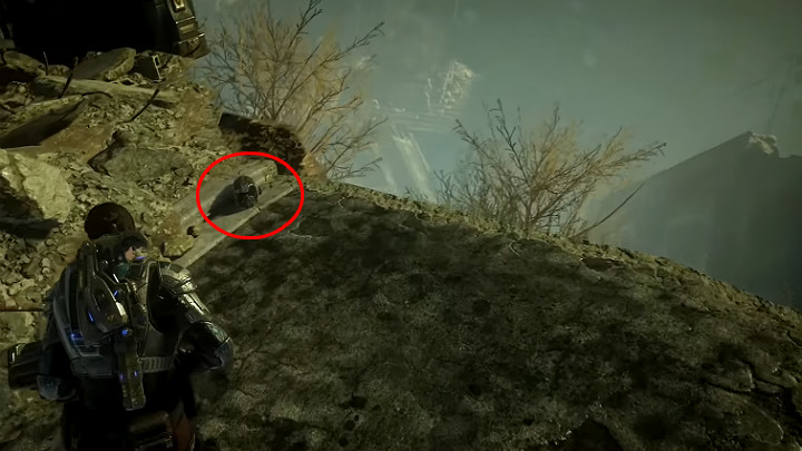 Once you exit the building, go right - Act 3 Chapter 1 - Homefront | Gears 5 Collectibles - Act IV - Gears 5 Guide