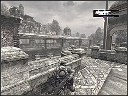 Stairs are never a good place to attack - Close to Home/Imaginary Place - Act IV: - Gears of War (XBOX360) - Game Guide and Walkthrough