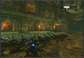 Don't waste ammo; use the Rockworm to flank the Troika - Denizens - Disturbing Revelations - Denizens - Gears of War 2 - Game Guide and Walkthrough